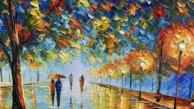 Tyed art- Large Modern Wall Art , handpainted Canvas Paintings Landscape ,Framed Textured Wall Art Painting,Abstract Landscape Artworks ,Home Wall art Living room bedroom bedside sofa background Wall Decor , 60 by30 inch