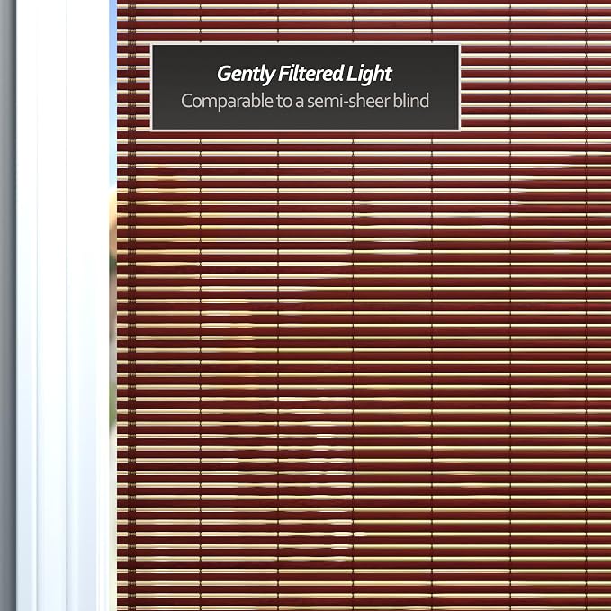 Red Lantern Bamboo Cordless Window Shade - Mahogany, 24" Wide