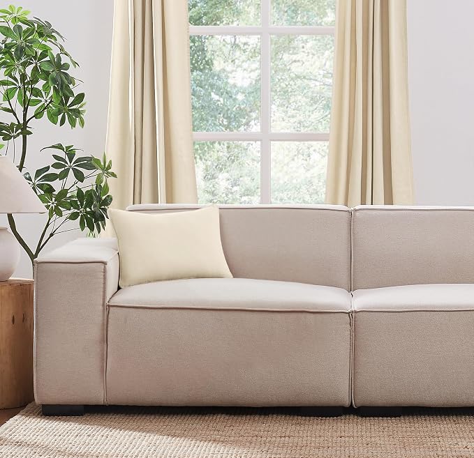 Brooklyn Loom Matte Cotton Velvet 14x20 Off-White Decorative Pillow