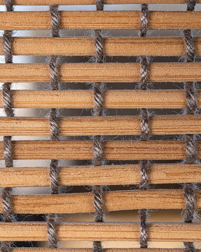 CHICOLOGY Bamboo Roman Shade, Cordless Light Filtering Woven Wood Window Treatment for Living Room, Dining Room, Kitchen & Office, Natural Bamboo Blinds for Boho Coastal Decor, Acorn, 47"W x 64"H