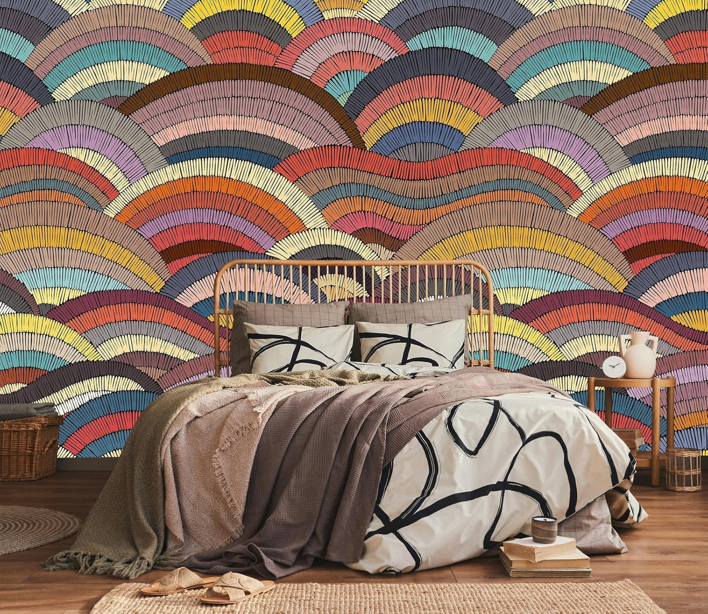 Boho Mural Wallpaper for Bedroom Living Room Restaurant(Not Peel and Stick)