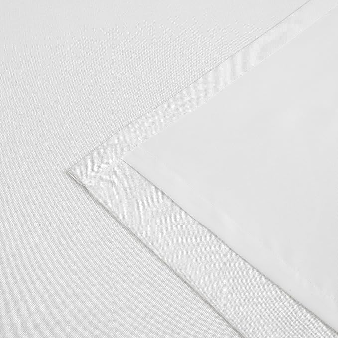 Vision Home White Pinch Pleated Light Filtering Curtains with Microfiber Liner 102 inch Privacy Drapes for Living Room Bedroom Back Tabs with Hooks 2 Panels 40" Wx102 L