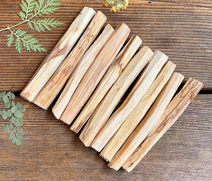 Palo Santo - 20 Sticks - Sustainably Harvested - 100% Natural - High Resin Content - EarthWise Aromatics