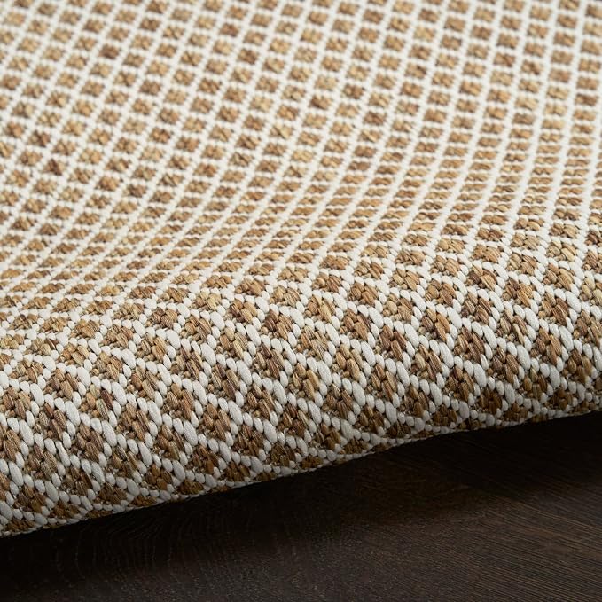 Nourison Home Courtyard Jute Ivory 8' x 10' Area Rug - Easy Clean, Non Shedding, Bed Room, Living Room, Dining Room, Kitchen (8' x 10')