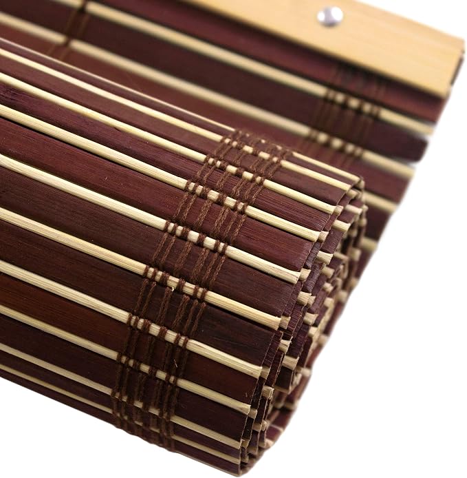 Red Lantern Bamboo Cordless Window Shade - Mahogany, 36" Wide