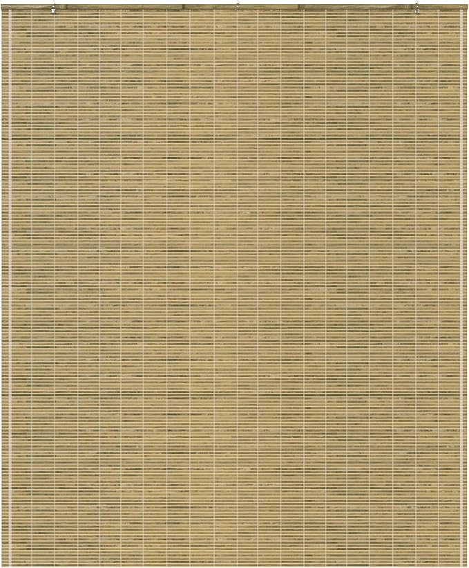 Red Lantern Burnt Bamboo Cordless Window Shade - Natural, 60" Wide