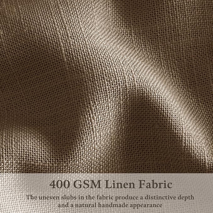 Pinch Pleated Linen Curtains 98 Inches Long 2 Panels Set for Living Room Dutch Cocoa Back Tab Light Filtering Pleat Drapes with Hooks Rings 98 Inch Semi Sheer Sliding Glass Door Window Curtain 50x98