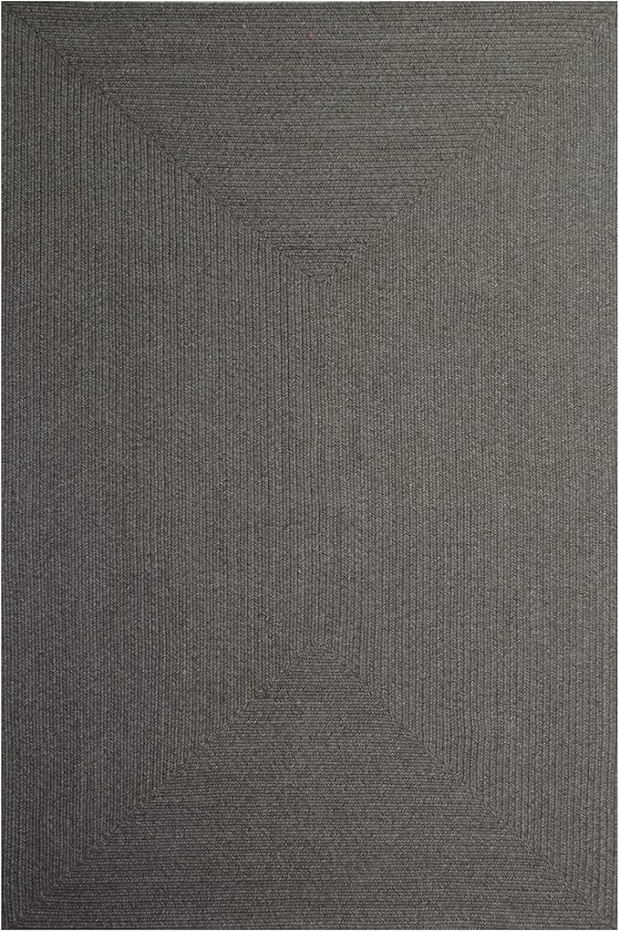 Superior Indoor/ Outdoor Large Area Rug, Reversible Braided Home Floor Decor for Living Room, Kitchen, Entryway, Patio, Front Porch, Deck, Modern, Boho, Farmhouse Style, 4' x 6', Canvas