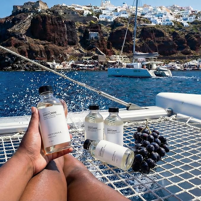 Hotel Diffuser Oil Inspired by Santorini Scent - Premium Fragrance Oil for Ultrasonic and Waterless Diffuser - 120 mL, 4 fl oz