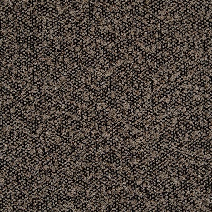 HomePop Modern Channel Tufted Ottoman|Homepop Home Décor|Ottoman for Living Room & Bedroom - Dark Brown Boucle