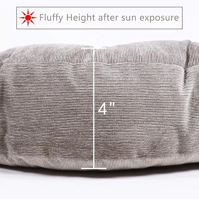 Tiita Outdoor Chair Cushions 22" x 22" Square Seat Pillows Set of 2 Throw Floor Pads for Patio Garden Furniture Chairs Office Livinh Room, Grey