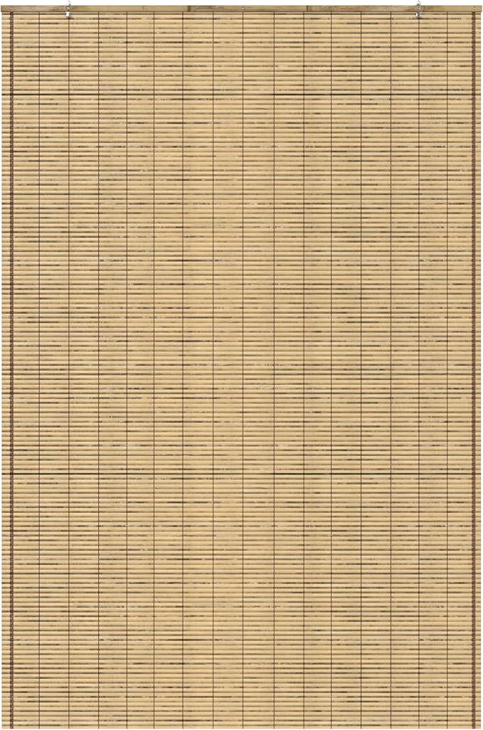 Red Lantern Burnt Bamboo Cordless Window Shade - Tortoise, 48" Wide