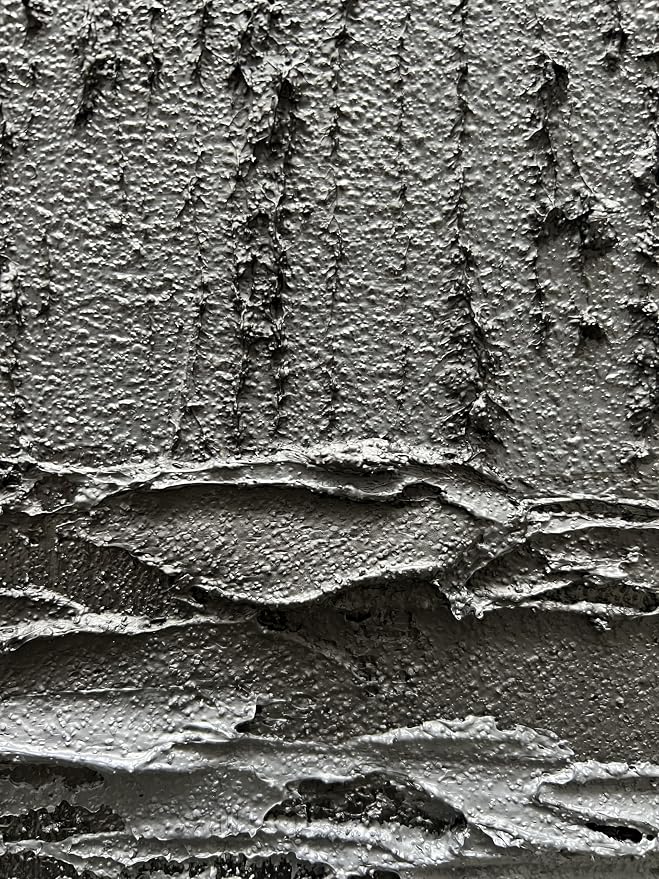 NANKAI Art Hand-Painted Thick Texture Black Minimalist Oil Painting 45x30 Inch Wall Decorative Art