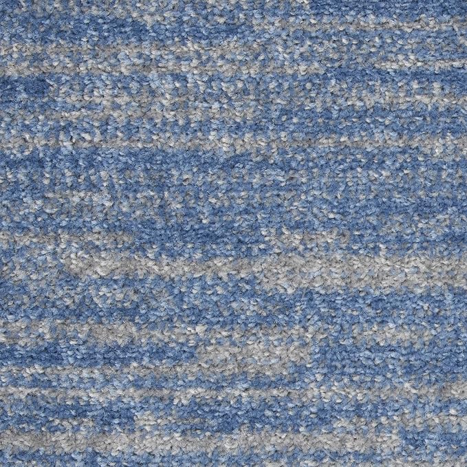 Nourison Home Nourison Essentials Blue Grey 5' x Square Area Rug - Easy Clean, Non Shedding, Bed Room, Living Room, Dining Room, Kitchen (5' x Square)