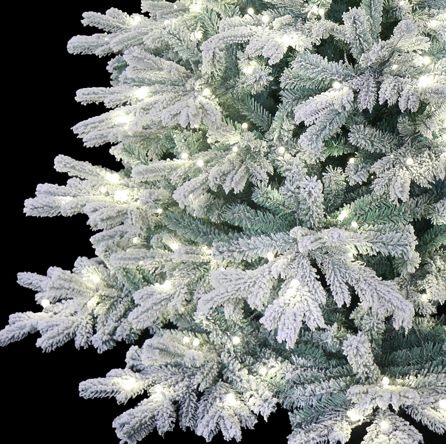 6 Foot Pre-lit Snow Angel Blue Spruce Flocked Artificial Christmas Tree (6ft Pre-lit)
