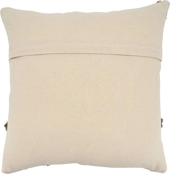 SARO LIFESTYLE Abstract Design Printed and Embroidered Throw Pillow with Down Filling