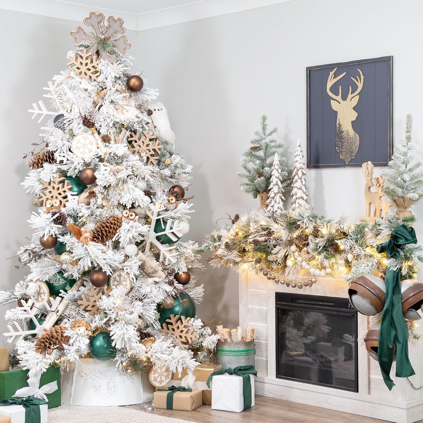 AuldHome Design Woodland Friends Figurines (Set of 3, Deer/Raccoon/Squirrel); Forest Animals Decor for Fall, Christmas, Winter and Themed Decor or Parties