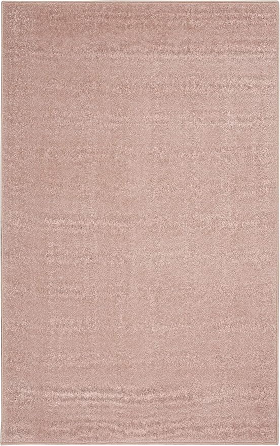 Nourison Home Nourison Essentials Pink 3' x 5' Area Rug - Easy Clean, Non Shedding, Bed Room, Living Room, Dining Room, Kitchen (3' x 5')
