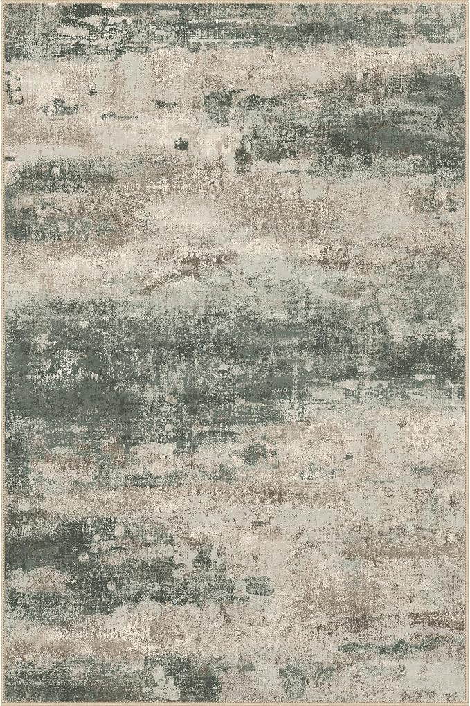 BEIMO 2x3 Rugs for Entryway Entrance Kitchen Bathroom, Machine Washable Modern Abstract Soft Area Rug, Indoor Floor Carpet with Non Slip Rubber Backing, Grey/Dark Green
