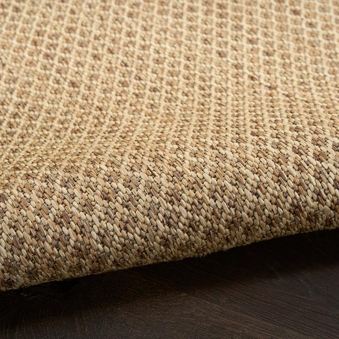Nourison Home Courtyard Jute 5' x 7' Area Rug - Easy Clean, Non Shedding, Bed Room, Living Room, Dining Room, Kitchen (5' x 7')