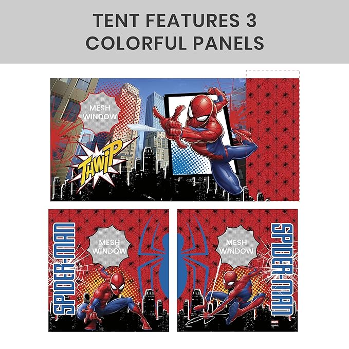 Spider-Man Loft Beds Tent - Curtain Set for Low Twin Loft Bed (Bed Sold Separately) by Delta Children (Pack of 10)