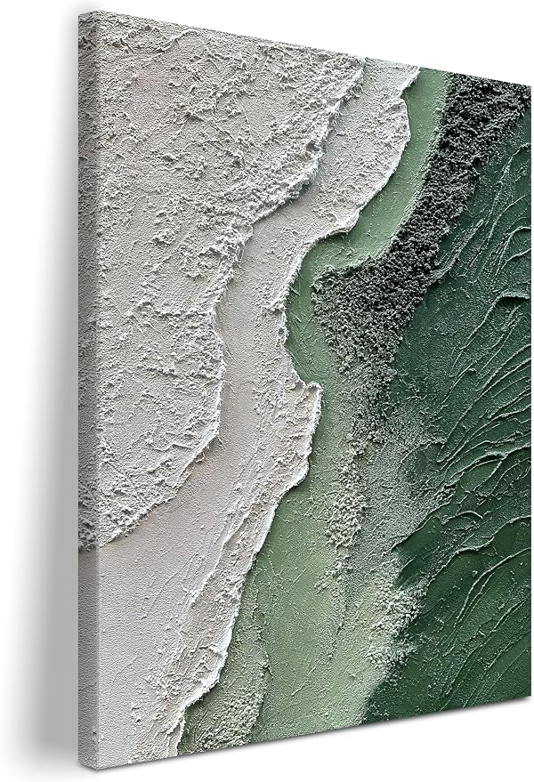 Diathou Art Hand-painted texture decorative painting featuring abstract coastal landscape art oil painting, for home, office corridor wall decoration art 36x24 inches