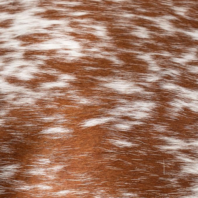 ecowhides 100% Genuine Brazilian Cowhide Pillow Cover – Brown Salt and Pepper – Single-Sided – Luxury Leather Decorative Cushion for Rustic & Western Home Décor – 20” x 20”