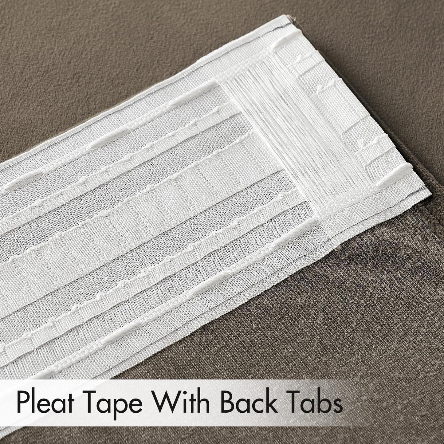 MIULEE Taupe Velvet Curtains 84 inches 2 Panels - Luxury Room Darkening Window Drapes for Bedroom Living Room Thermal Insulated Super Soft Blackout, Back Tab Rod Pocket Pinch Pleated, W52 x L84