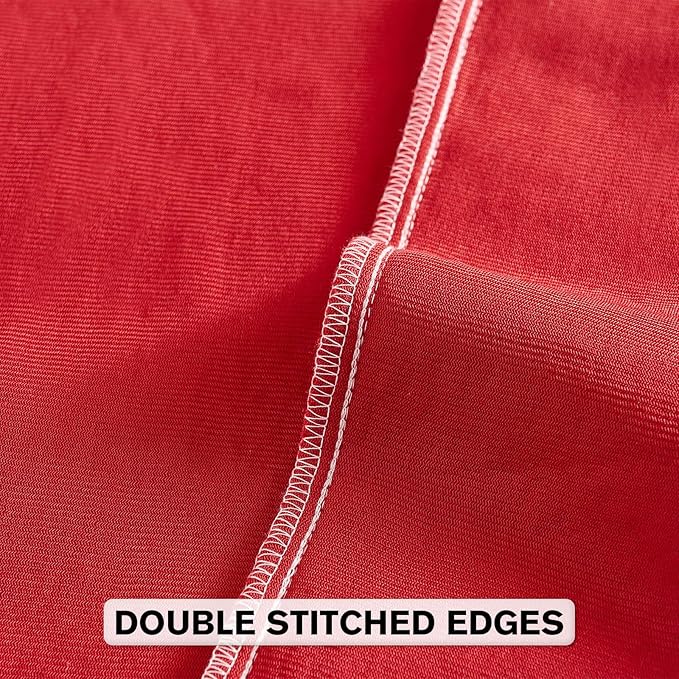 FUTEI Red Chenille Throw Pillow Covers 24x24 Inch Set of 2,Soft Striped & Diamond Textured European Cushion Cases,Modern Home Decor for Couch Living Room