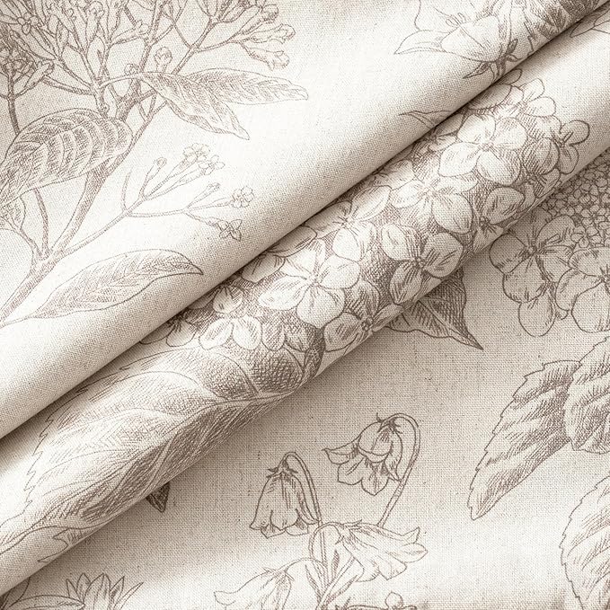 Set of 2 Decorative Floral Neutral Pillow Covers 20x20 Inch Light Camel Hydrangea Print Spring Boho Vintage Throw Cushion Covers for Sofa Couch Porch Bedroom Living Room Summer Home Decor
