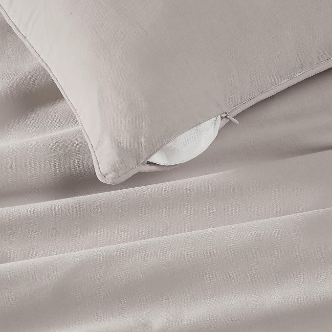 Brooklyn Loom Matte Cotton Velvet 14x20 Grey Decorative Pillow