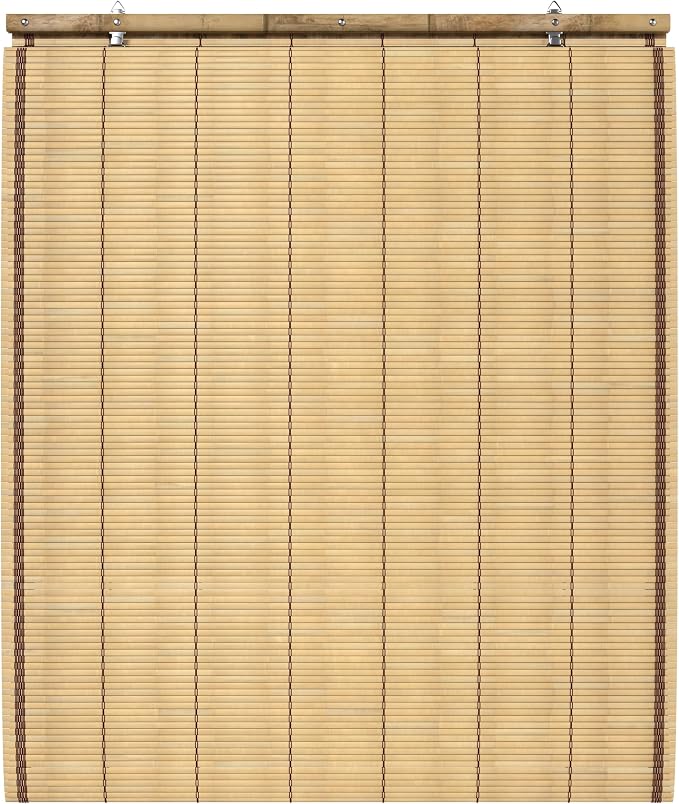 Red Lantern Burnt Bamboo Cordless Window Shade - Tortoise, 24" Wide