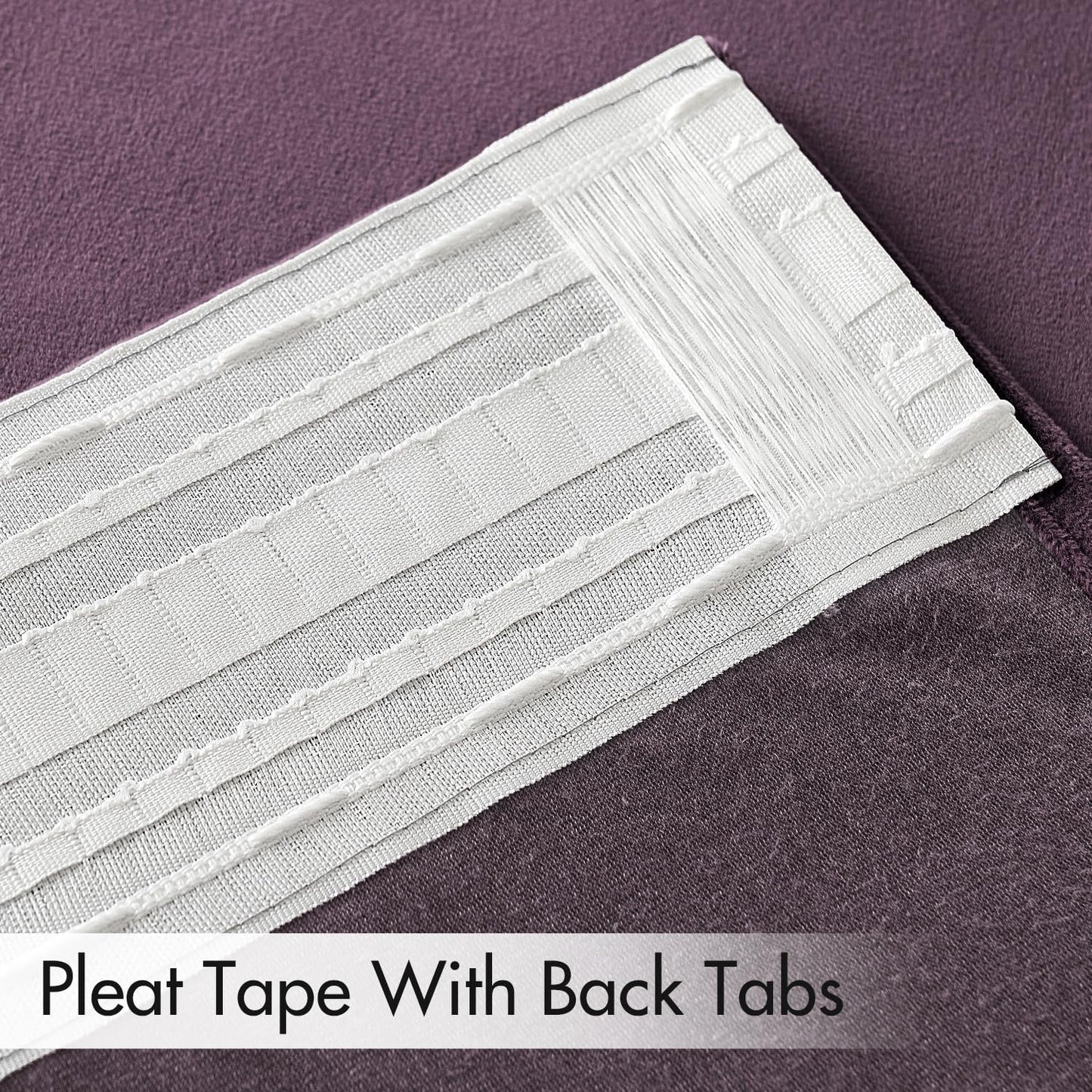 MIULEE Lavender Velvet Curtains 108 inches 2 Panels - Luxury Room Darkening Window Drapes for Bedroom Living Room Thermal Insulated Super Soft Extra Long, Back Tab Rod Pocket Pinch Pleated, Purple