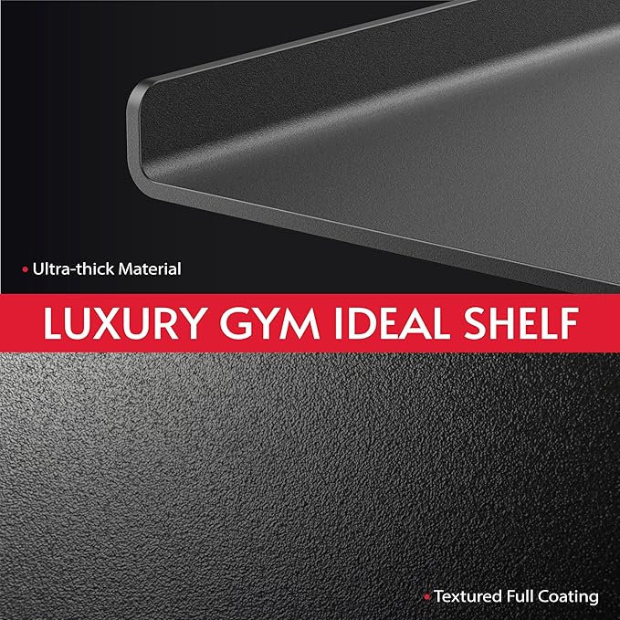 Home Gym Storage Shelf Only, Adjustable Gym Equipment Organizer Wall Mounted with 2 Boards, Yoga Mat Holder, Storage Rack Compatible with Peloton Shoes & Mat, Shelf for Home Training Accessories