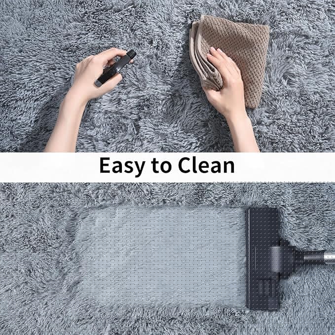 Soft Runner Rugs for Bedroom Hallways, 2x4 Grey Fluffy Shag Throw Area Rug Non Slip for Bedside Dorm, Long Shaggy Furry Carpet for Nursery Living Room