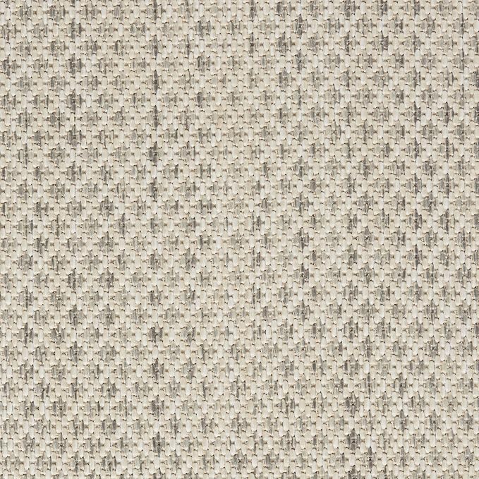 Nourison Home Courtyard Ivory Silver 2' x 6' Area Rug - Easy Clean, Non Shedding, Bed Room, Living Room, Dining Room, Kitchen (6' Runner)