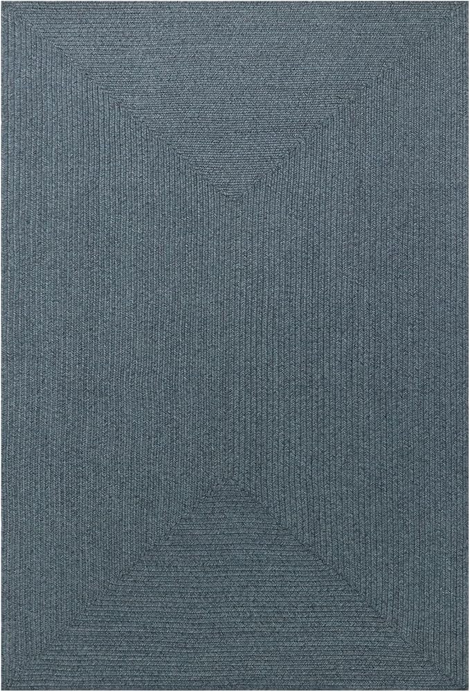 Superior Indoor/ Outdoor Large Area Rug, Reversible Braided Home Floor Decor for Living Room, Kitchen, Entryway, Patio, Front Porch, Deck, Modern, Boho, Farmhouse Style, 5' x 8', Lagoon Breeze