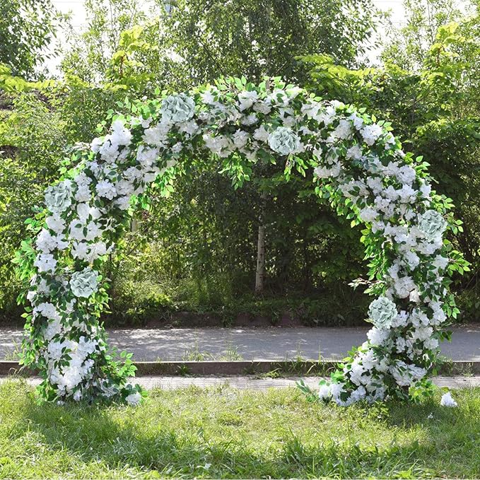AVIVIHO 65pcs Fake Flowers Sage Green Hydrangea Artificial Flowers Bulk (Not Squished, No Steaming Need) Silk Flowers with Stems for Wedding Decor,Home,Baby Shower,Table Centerpieces Decoration