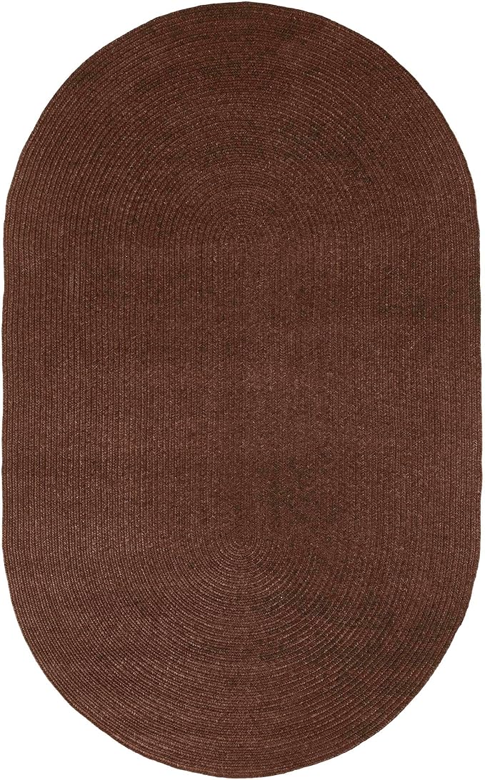 Superior Indoor/Outdoor Area Rug, Reversible Braided Floor Decor for Living Room, Kitchen, Patio, Front Porch, Modern Boho Farmhouse Rugs, Hardwood, Bedroom Accessories, 6' x 9', Cocoa
