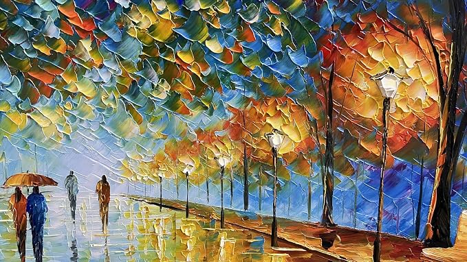 Tyed art- Large Modern Wall Art , handpainted Canvas Paintings Landscape ,Framed Textured Wall Art Painting,Abstract Landscape Artworks ,Home Wall art Living room bedroom bedside sofa background Wall Decor , 60 by30 inch