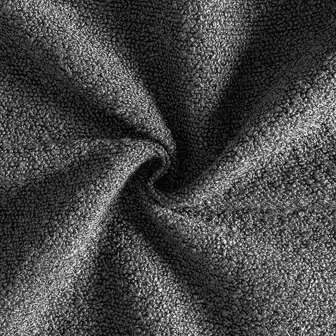 MIULEE 18x18 Inch Decorative Pillow Covers for Couch Bed Set of 2 Textured Boucle Neutral Throw Pillow Covers Dark Gray Grey Accent Solid Pillowcases Sofa Living Room Home Decor