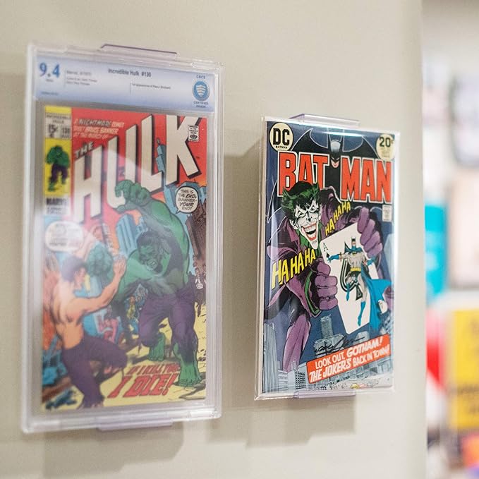 CollectorMount Comic Mount 3 Pack, Comic Book Shelf Stand or Wall Mount Display, Invisible and Adjustable