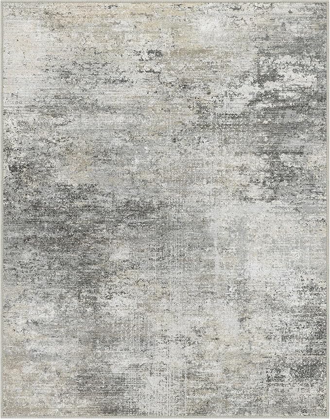 BEIMO Area Rugs 8x10 for Living Room Bedroom, Modern Abstract Machine Washable Rug, Large Soft Low Pile Floor Carpet with Non Slip Backing for Dining Room, Grey