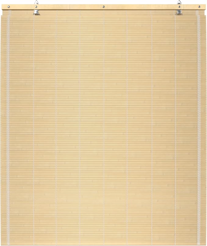 Red Lantern Matchstick Cordless Window Shade - Natural, 24" Wide