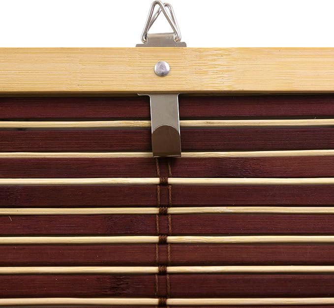 Red Lantern Bamboo Cordless Window Shade - Mahogany, 24" Wide