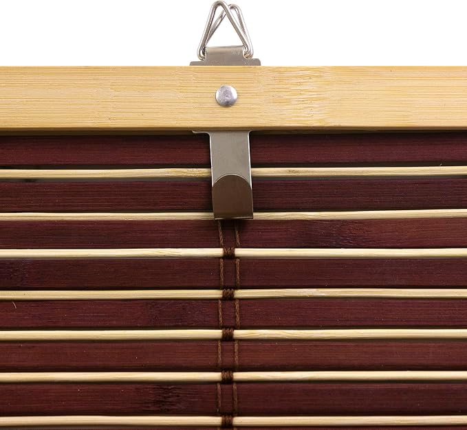 Red Lantern Bamboo Cordless Window Shade - Mahogany, 36" Wide