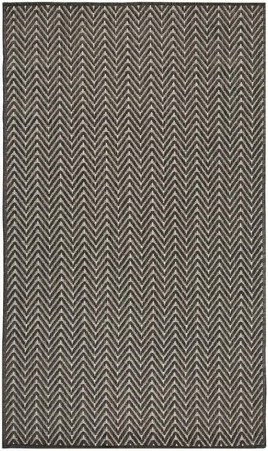 Nourison Home Horizon Indoor/Outdoor Charcoal 3' x 5' Area Rug - Easy Clean, Non Shedding, Bed Room, Living Room, Dining Room, Kitchen (3' x 5')