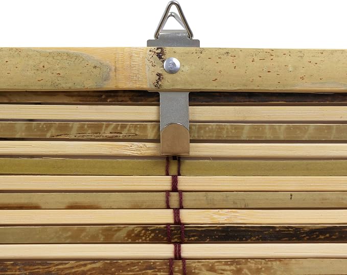 Red Lantern Burnt Bamboo Cordless Window Shade - Tortoise, 24" Wide