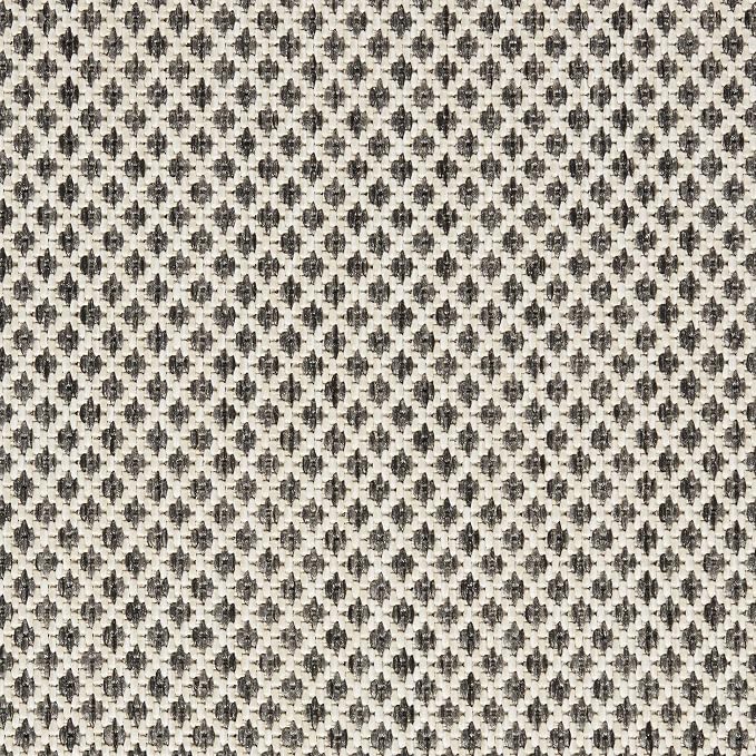 Nourison Home Courtyard Ivory Charcoal 2'2" x 10' Area Rug - Easy Clean, Non Shedding, Bed Room, Living Room, Dining Room, Kitchen (10' Runner)