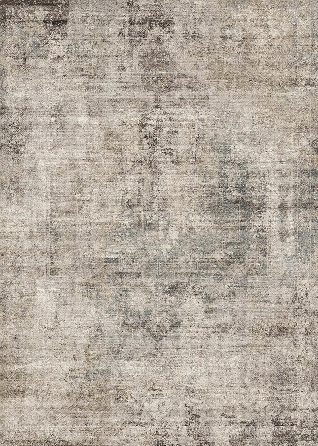 Hazo Haus Taupe Brown Large Area Rug for Living Room 10x12 – Modern Farmhouse Rustic Washable Rug for Dining Room & Bedroom, Non-Slip Foldable Dark Academia Décor